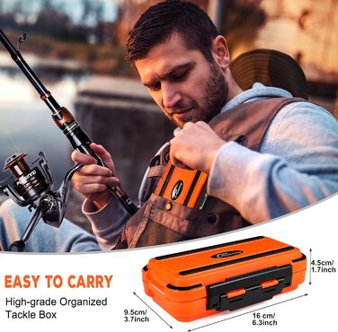 Набір рибальських снастей PLUSINNO з 253 предметів, коробка з рибальськими аксесуарами, рибальські гачки, рибальські вантажі, грузила, блешні, рибальське спорядження для окуня, блакитного окуня, краппі, риболовля