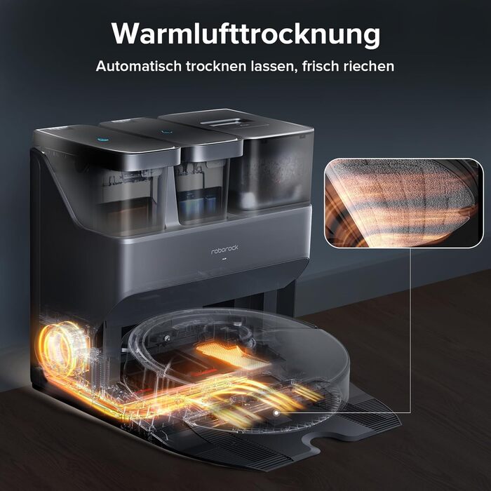 Робот-пилосос roborock S7 Max Ultra зі станцією самоспорожнення/самомиття/самосушки/самозаправки/самоочищення (5500 Па, активне об