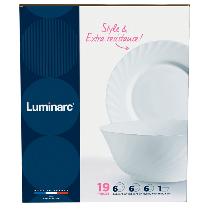 Сервіз столовий LUMINARC TRIANON, 19 предметів (6190442)