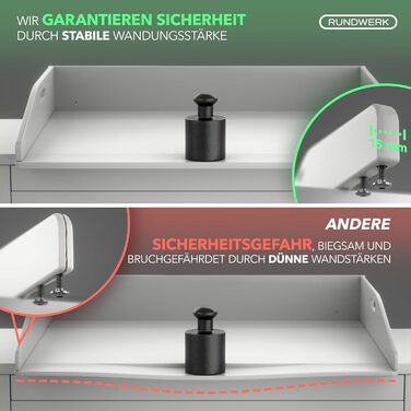 Пеленальний столик шириною 80 см для комодів ІКЕА Хемнес і Мальм - Глибина комода від 48-50,5 см - 80x75x13,5 см - білий - Безпечн
