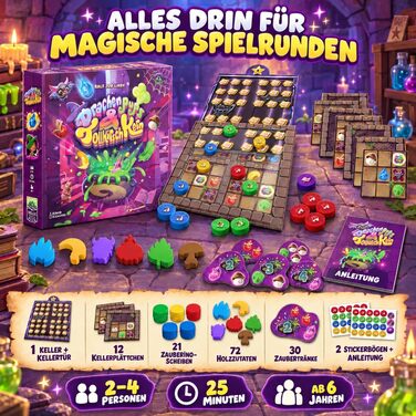 Настільна гра SKELLIG Games Drachenpups & TollkirschKern дитяча гра для 24 гравців