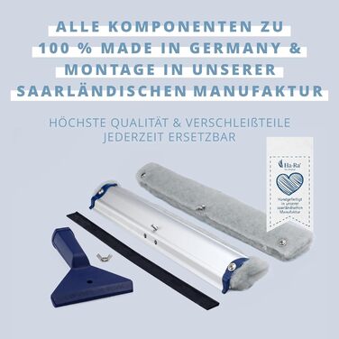 Склоочисник Ha-Ra Standard 32 см I All-In-One Squeegee & Frouger I середнього розміру I Очищає площу вікна площею 30 м за один раз за допомогою продукту Viva fibre I Quality