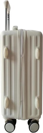 Набір валіз Leandra 4 шт., жорсткий корпус, колеса, телескопічна ручка, кодовий замок, білий колір, колекція NTK