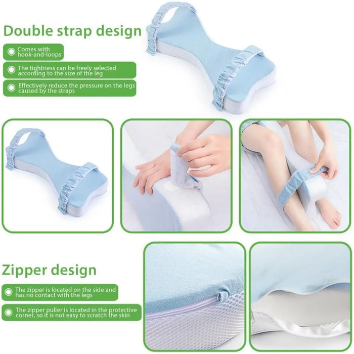 Надзвичайно велика ортопедична подушка для колін для тих, хто спить на боці - подушка з піни з ефектом пам&39яті 53 см для полегшення болю в стегнах і спині, збільшена подушка між ногами для