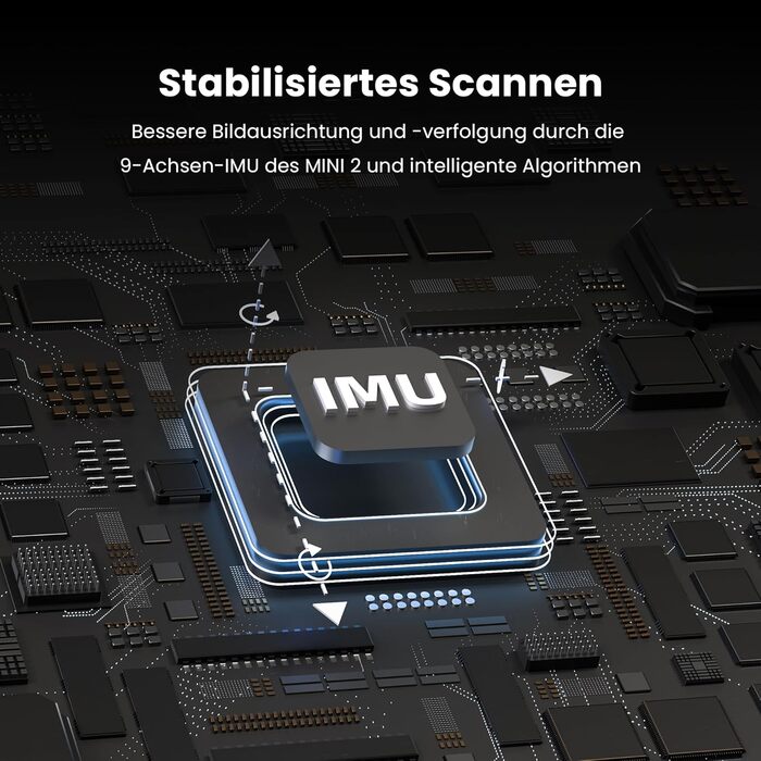 Ручний 3D-сканер Revopoint MINI 2 для 3D-друку, точність 0,02 мм, 16 кадрів в секунду, промислове блакитне світло, кольоровий скан