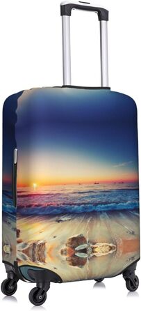 Чохол для валізи з морським принтом BAFAFA, еластичний захист від подряпин та пилу, чорний, розмір 90