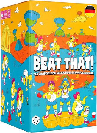 ІГРИ НА РИНВАХ Beat That Настільна гра, Ігри для вечірок для дорослих, Шалена гра шалених випробувань, Ігри для вечірок, Сімейні ігри - Основна гра для веселих подарунків