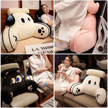 Подушка для читання, м&39яка плюшева подушка для спини, ліжко, мила подушка для читання з тваринами для дітей та дорослих, багатофункціональна подушка для спинки дивана, ігрова, телевізійна, розслаблюючі подарунки (стиль 4 65x40 см)