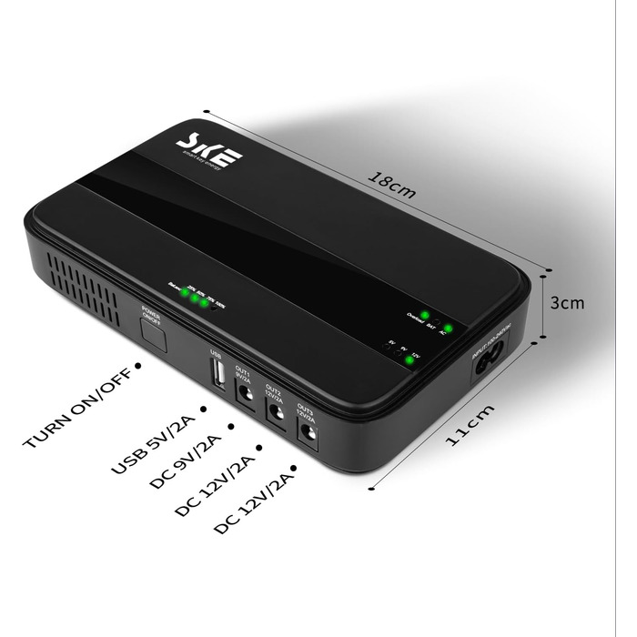 Джерело безперебійного живлення Mini UPS ДБЖ для роутерів, 10400mAh