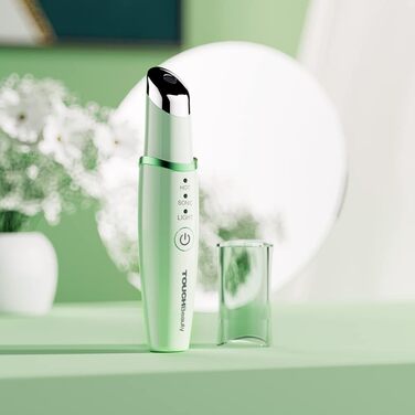 Масажер для очей TOUCHBeauty, ультразвуковий масажер для очей з функцією нагрівання 40 та червоним світлодіодним світловим терапевтичним пристроєм проти старіння проти зморшок, що перезаряджається AG-1980KG (зелений)