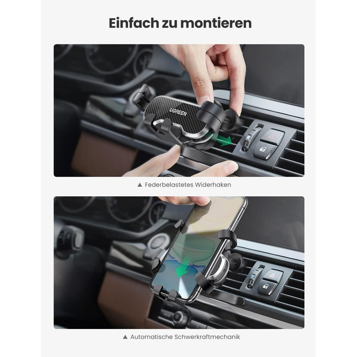 Автомобільний тримач для мобільного телефону з гачком вентиляція автомобільний тримач гравітаційний автомобільний тримач для мобіл