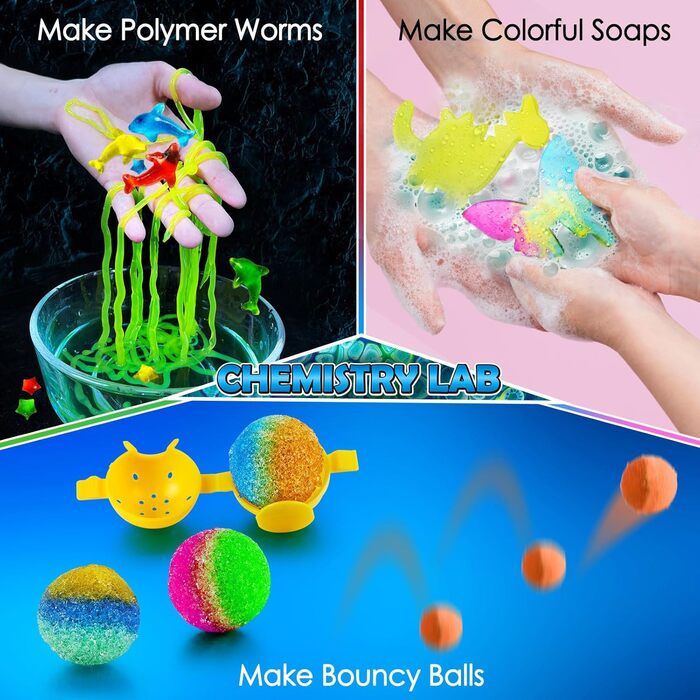 Набори для наукових експериментів для дітей, вулкан, набір для хімії, конструктор з хімії, іграшки для STEM-активності, подарунки для хлопчиків та дівчаток, 260