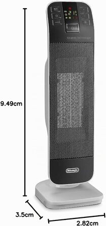 Керамічний обігрівач De'Longhi HFX65V20 (2000 Вт), чорний/сірий