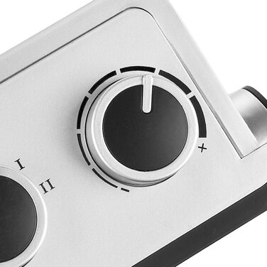 Електричний керамічний вентилятор-обігрівач Tristar - 3 регульовані рівні потужності/регульований термостат/функція вентилятора, KA-5064, чорний, сріблястий вентилятор-обігрівач (настільний)