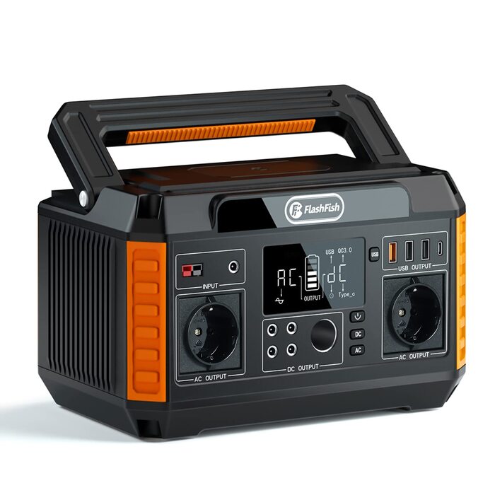 Портативна електростанція Irishom Power Station, сонячний генератор 140 400 мАг/520 Втгод, акумуляторна електростанція CPAP потужністю 600 Вт з 3 режимами зарядки для дому, відпочинку на природі, кемпінгу, аварійного живлення
