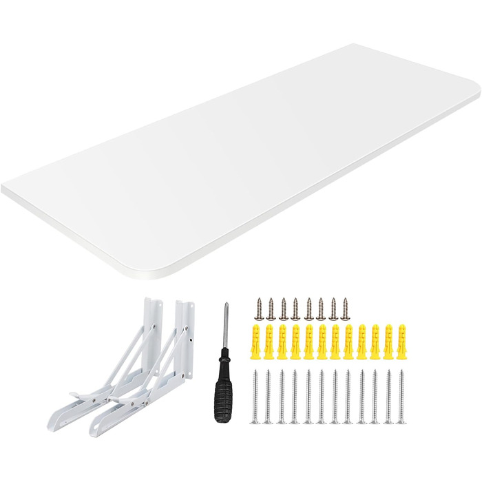 Складаний невидимий обідній стіл, плаваючий комп&39ютерний стіл, складна настінна перукарня, тумба під туалетний столик (60 * 30 * 1,6 см - білий)