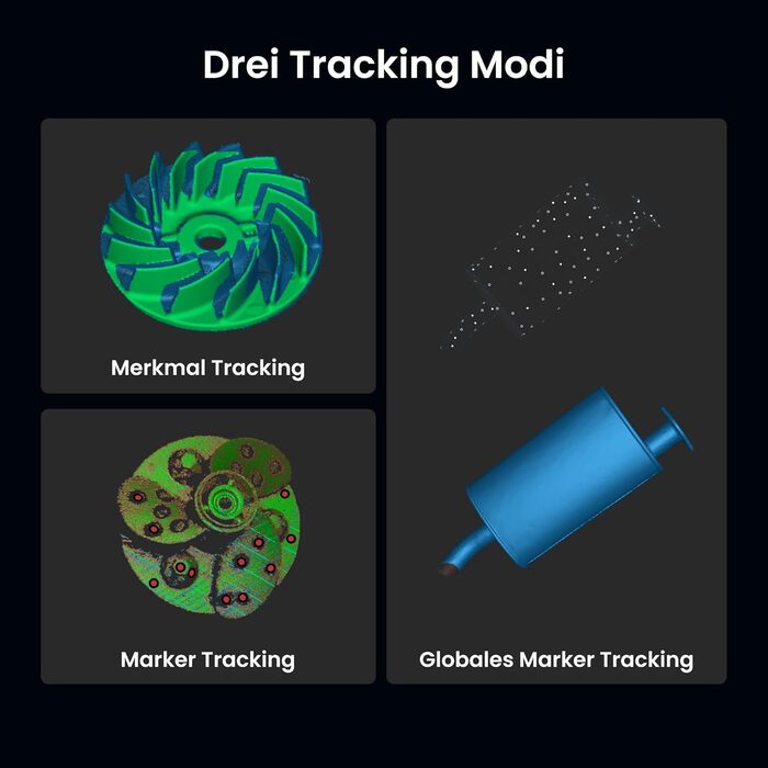 Сканер Revopoint MetroX для 3D-друку, точність до 0,01 мм, синій лазер, структуроване світло на всю поверхню, сканування металевих