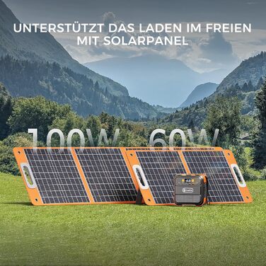 Портативна електростанція Flashfish 98 Втгод, сонячний генератор потужністю 120 Вт з акумулятором 230 В змінного/постійного струму/USB/світлодіодним живленням, мобільний генератор для подорожей, кемпінгу, відключення електроенергії вдома.