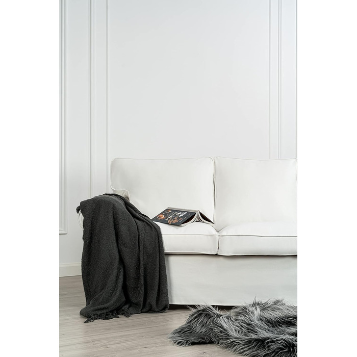 МАЙСТРИ ЧОХЛІВ Чохол для дивана IKEA Ektorp 3-місний з бавовни, білий, чохол для дивана 218 88 88 см Білий преміум бавовна