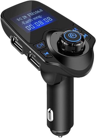 Передавач, T11 Bluetooth бездротовий MP3-плеєр гучного зв'язку FM-передавач USB-зарядний пристрій