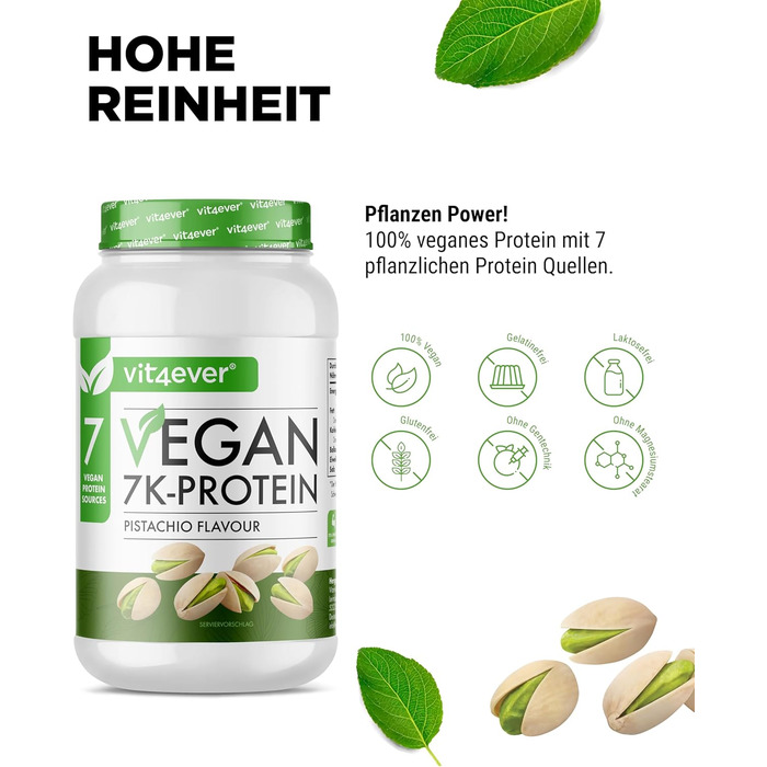 Протеїн веганський Vit4ever 7K Pistachio 1 кг