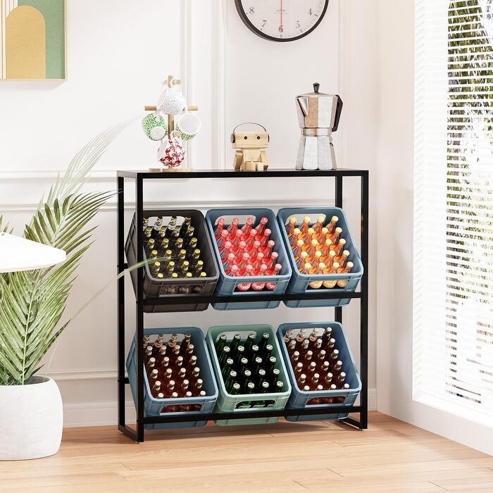 Стелаж для напоїв з полицею, стелаж для напоїв на 6 напоїв, стелаж для пива, окремий стелаж для напоїв, кухонна полиця, стелаж для пивних ящиків, підставка для ящиків, для вітальні, кухні, ополоник для вина