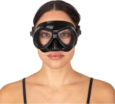 Комплект з маскою капрі та силіконовою трубкою для дорослих та підлітків, стандартний крій, чорний