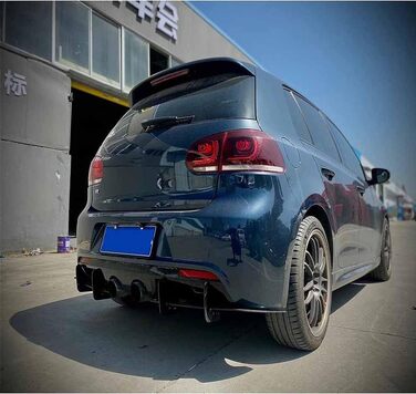 Задній дифузор Задній бампер для Golf 6 VII R20 2010-2013, Автомобільний задній дифузор Спойлер ABS Бампер Протектор для губ Аксесуари для губ