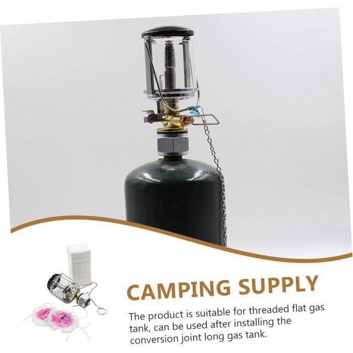 Туристична лампа, пропанова лампа з газом Mapp, портативна газова лампа з міді та нержавіючої сталі з кришкою для кемпінгу на свіжому повітрі та надзвичайних ситуацій
