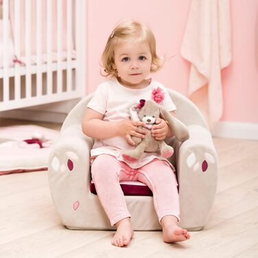 М'яка іграшка Nattou Кролик Ніна плюшева, 30 см рожево-бежева