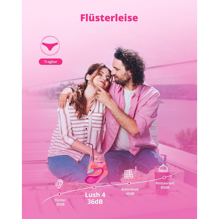 Вібратор для точки G LOVENSE Lush 4.0, з LED-світловим хвостиком та дистанційним керуванням