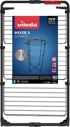 Сушарка для білизни Vileda Mixer 3 Ultimate Turm Black Edition, чорна