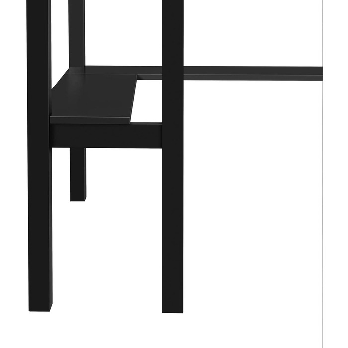 Кутовий стіл Yaheetech, Компактний комп&39ютерний стіл з шухлядою та полицями, Кутовий стіл для невеликих приміщень, 106 71,5 77 см, Чорний