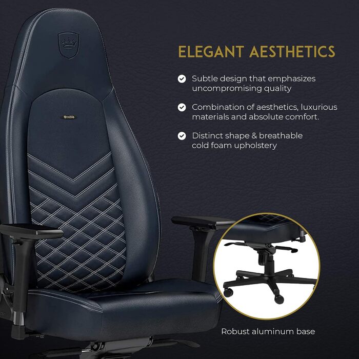 Ігрове крісло noblechairs Icon TX, тканинне, ергономічне, ігрове крісло, 150 кг, ігрове крісло, обертове крісло, текстильна тканина, включаючи подушку, антрацит