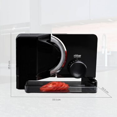 Електричний металевий слайсер та слайсер з ЕКО мотором, виробництво Німеччина, чорний, 16 Duo Plus