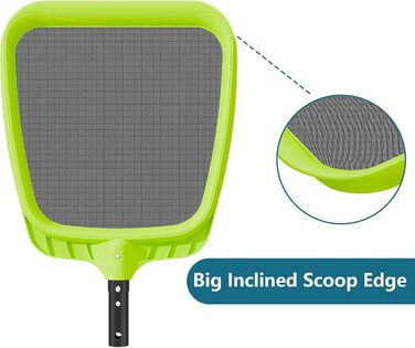 Сітка для басейну Sepetrel Skimmer Net - професійна міцна нейлонова плоска сітка з армованим каркасом для спа, ставка, басейну, очищувачів та аксесуарів (стійка не входить до комплекту)