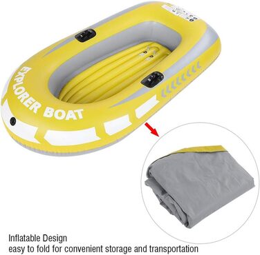 Надувний човен Tbest Schlaucot для 2 осіб, каяк, каное, плот, весловий човен, складний екскурсійний човен, ПВХ матеріал для 2 осіб