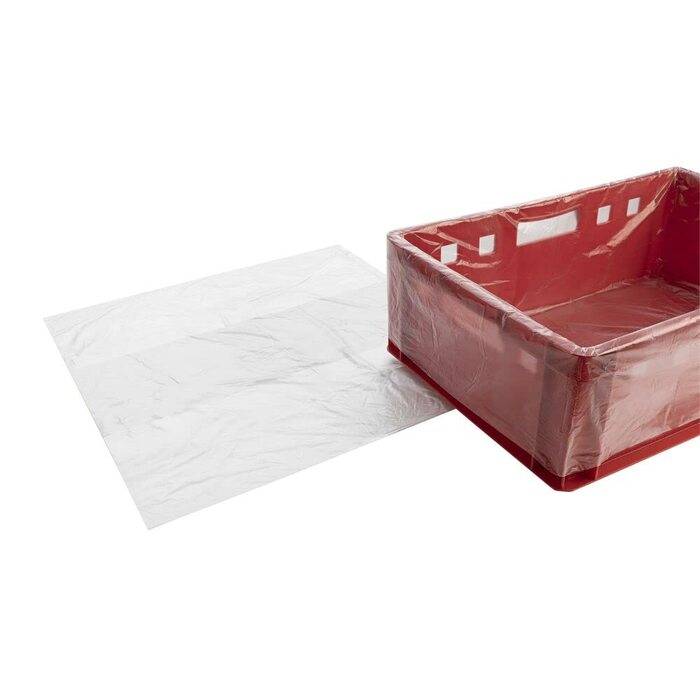 Вкладених пакетів, пакети з боковими складками, 600 x 400 x 600 мм, високі, прозорі, 10 мкм, 100