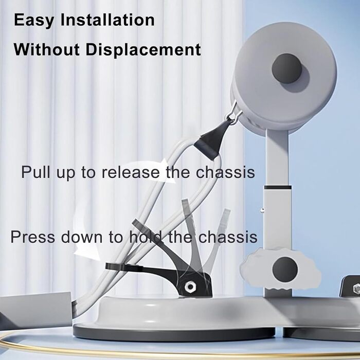 Засіб для тренування м&39язів живота, Багатофункціональний тренажер для м&39язів живота з подвійними присосками та стрічкою опору для тренування м&39язів тулуба та живота, чорний, 26,5*19,5*23,5 см