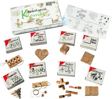 Набір мініголоволомок GICO, Класичні Головоломки, 8 штук