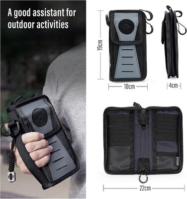 Підсумок-органайзер TACTICAL GEEK EDC, органайзер для гаджетів Molle EDC, багатоцільовий чохол, нейлоновий гаманець, 8 г, чорний