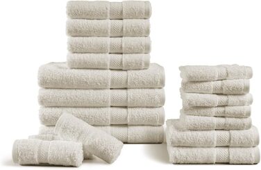 Набір рушників CHATEAU HOME COLLECTION (4 банних рушники, 6 рушників для рук, 8 фланелей) 600 г/м, абсорбуючий, комплект постільно