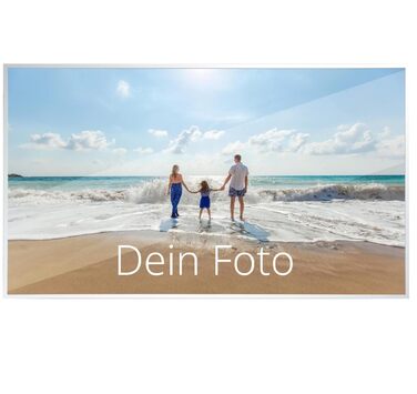 НАСТІННА КАНІКУЛА - Ваше зображення на акрилі - Comfort Edition XXL - 100x60 см акрилове скло з друком вашого власного фото - високоякісна біла алюмінієва рама, включаючи настінне кріплення - друк Ultra HD - Зроблено в Німеччині 100Д x 60Ш см Колір рами Б