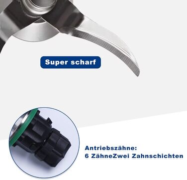 Ніж HAPPOW сумісний з Vorwerk Thermomix TM5 і TM6, заміна ножа на 4 леза, ніж блендера ультрагострий з нержавіючої сталі, в т.ч. 1 щітка для чищення, аксесуари для запасних частин ножа для вашого кухонного комбайна