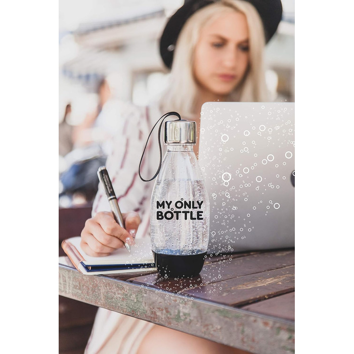 Пластикова пляшка My Only Botte 0,5 л, можна мити в посудомийній машині, чорна, 1 упаковка