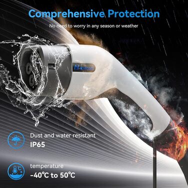 Зарядний кабель K.H.O.N.S. тип 2 режим 3 11 кВт 16 А 3-фазний 5 м для електромобіля/гібридного EV тип 2 до типу 2 IP65 сумісний з