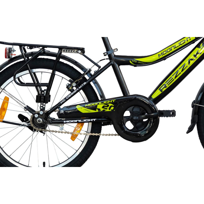 Дюймовий дитячий велосипед, велосипед для хлопчиків, 20 дюймів, гальмо-ножки, розмір рами 33, чорний/зелений, НОВИНКА-041, 20-