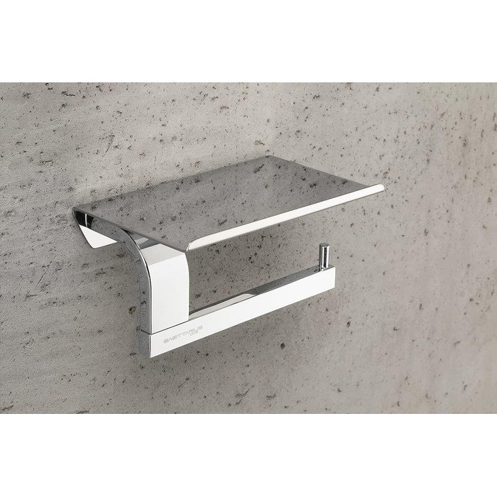 Тримач для туалетного рулону з полицею з нержавіючої сталі Тримач для туалетного рулону з полицею Тримач для туалетного паперу Три