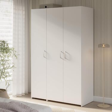 Шафа 40, вузька сучасна шафа, 1-дверна, шафа для передпокою, передпокій, дерев&39яний композит, білий, 40 см завширшки x 190,5 см заввишки x 54,4 см завглибшки