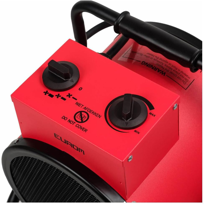Круглий вентилятор-обігрівач Eurom EK3000, 3000 Вт, 230 В 332964 (обігрівач для майстерні, електричний обігрівач, обігрівач для гаража, обігрівач для складу) Вхідна напруга 220-240 В / Частота 50 Гц